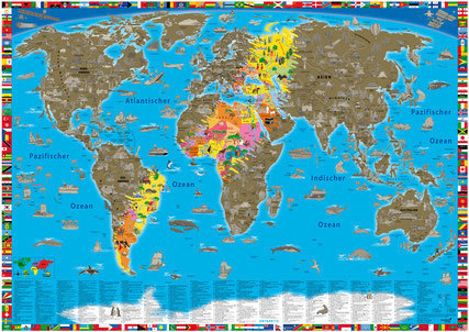 Rubbelkarte Welt