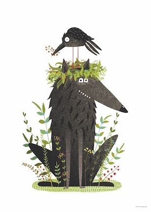 Wolf and crow