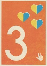 Zahlenkarten-3-drei-Postkarte-monimari